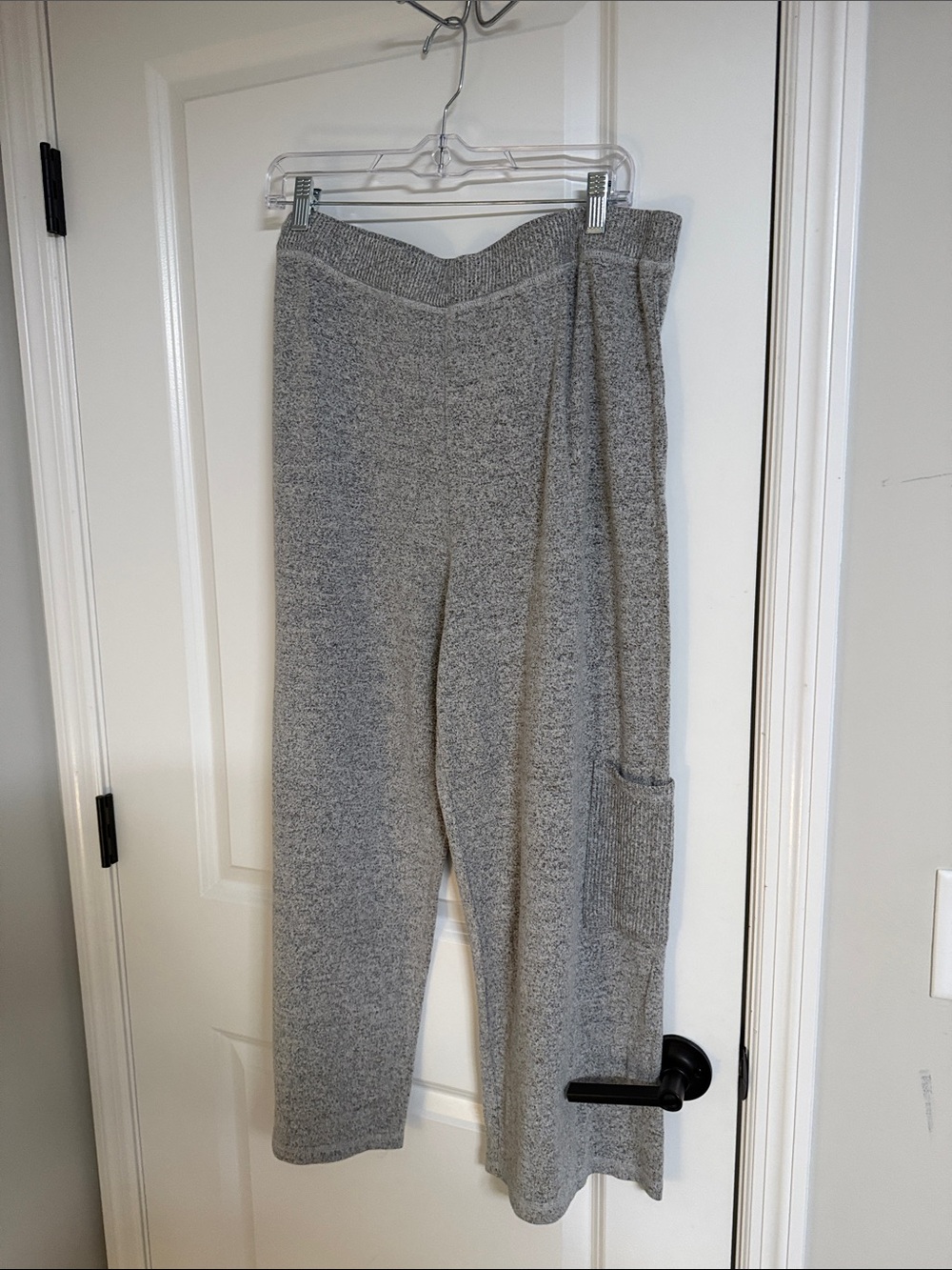 Habitat Heather Gray Wide-Leg Knit Pants